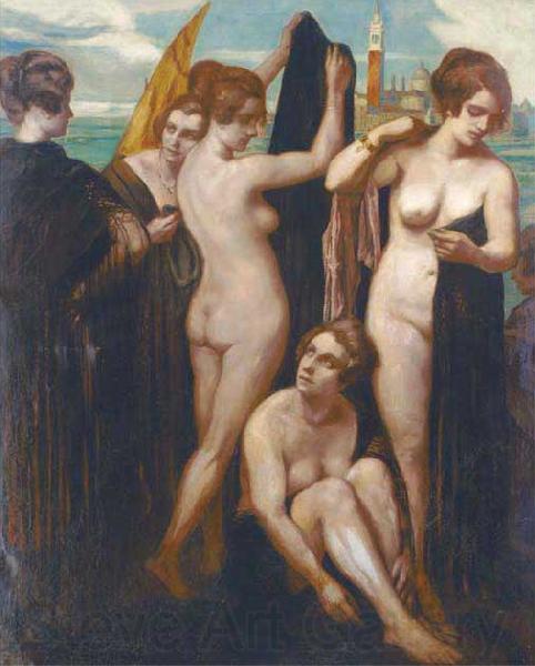 Emile Bernard Bathers in the lagoon Norge oil painting art